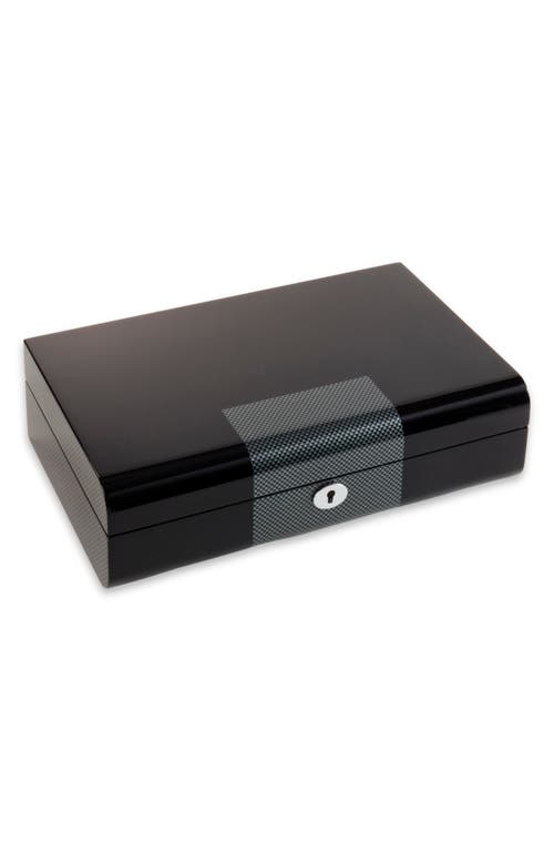 Bey-berk Ezra Wooden Watch Case In Black Multi