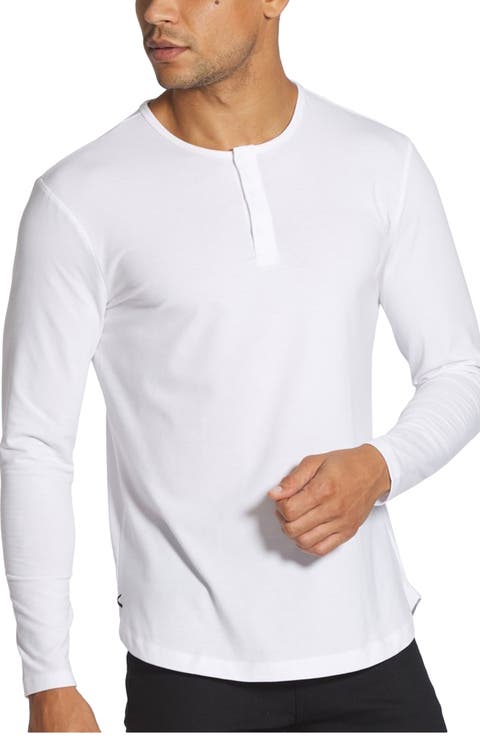 AO Curved Hem Long Sleeve Henley