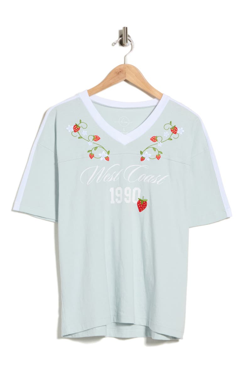West Coast Strawberries Graphic Tee, Alternate, color, BABY BLUE