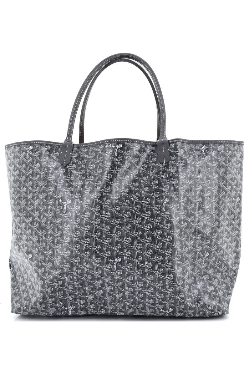 Pre-Owned Goyard Saint Louis Reversible Tote Coated Canvas and Printed Canvas GM, Main, color, Gray