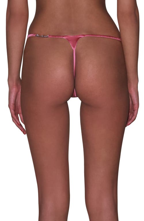 Fleur Du Mal Luxe V String In Pink Cadillac