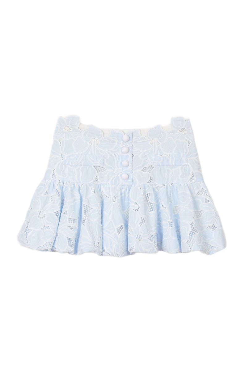 SANDRO Short guipure skirt, Alternate, color, Sky Blue
