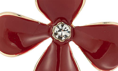 Sphera Milano Plated Enamel Flower Earrings