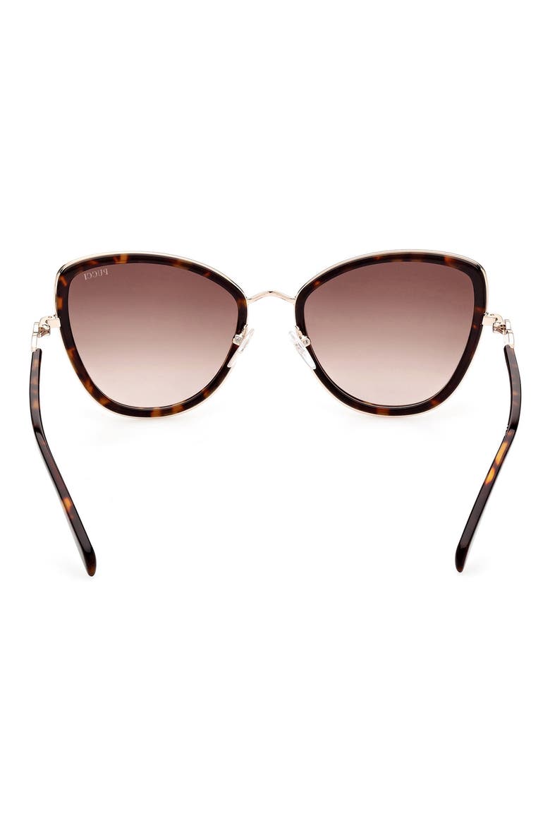 57mm Gradient Cat Eye Sunglasses, Alternate, color, HAVANA/ OTHER/ GRADIENT BROWN