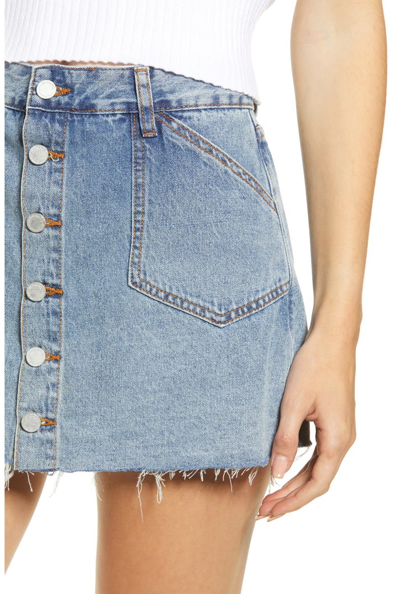 Button Front Denim Miniskirt, Alternate, color, SITUATIONSHIP