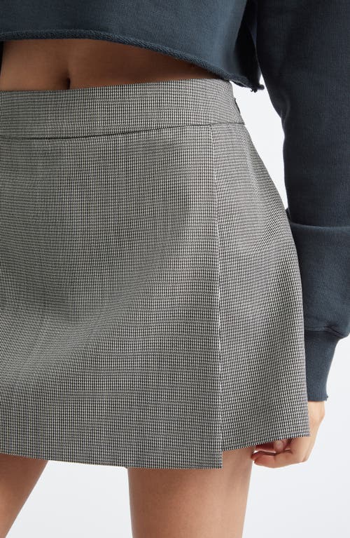 Golden Goose Journey Microhoundstooth Virgin Wool Mini Skort In Gray