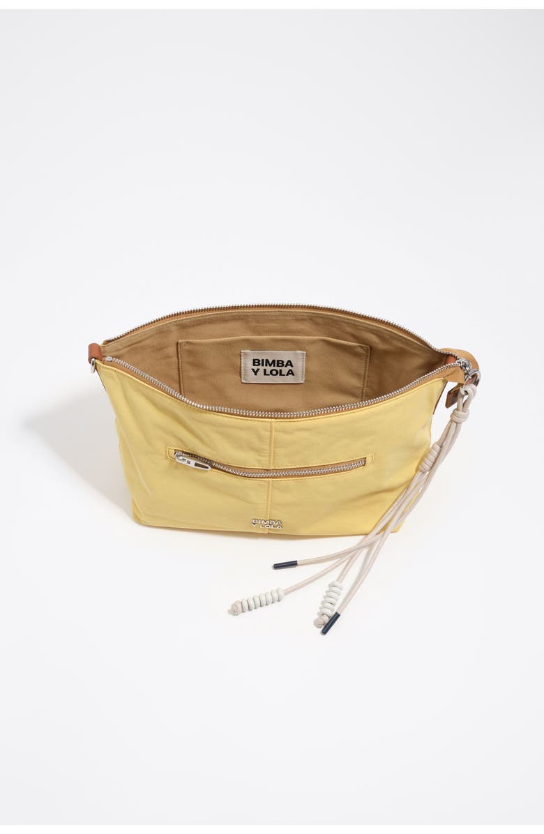Bimba y Lola Small Banana Nylon Trapecio Bag, Alternate, color, Banana