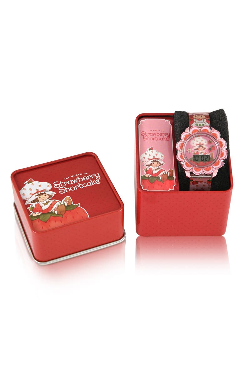 Accutime Kids' Strawberry Shortcake Digital Watch, Alternate, color, Multi Red