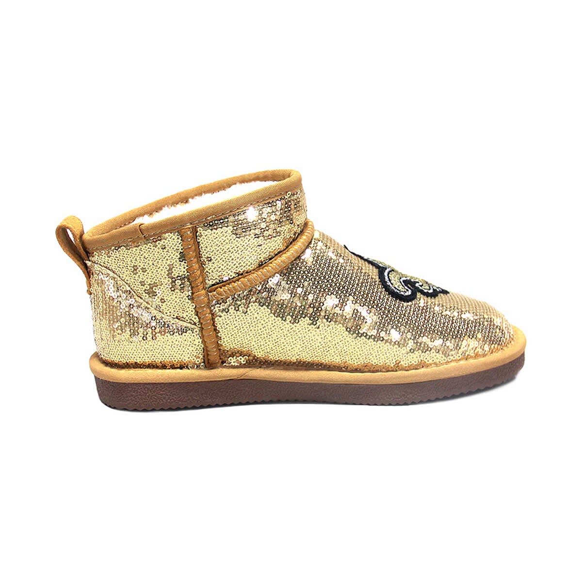 CUCE Women's Cuce  Gold New Orleans Saints Sequin Ankle Boots, Alternate, color, 