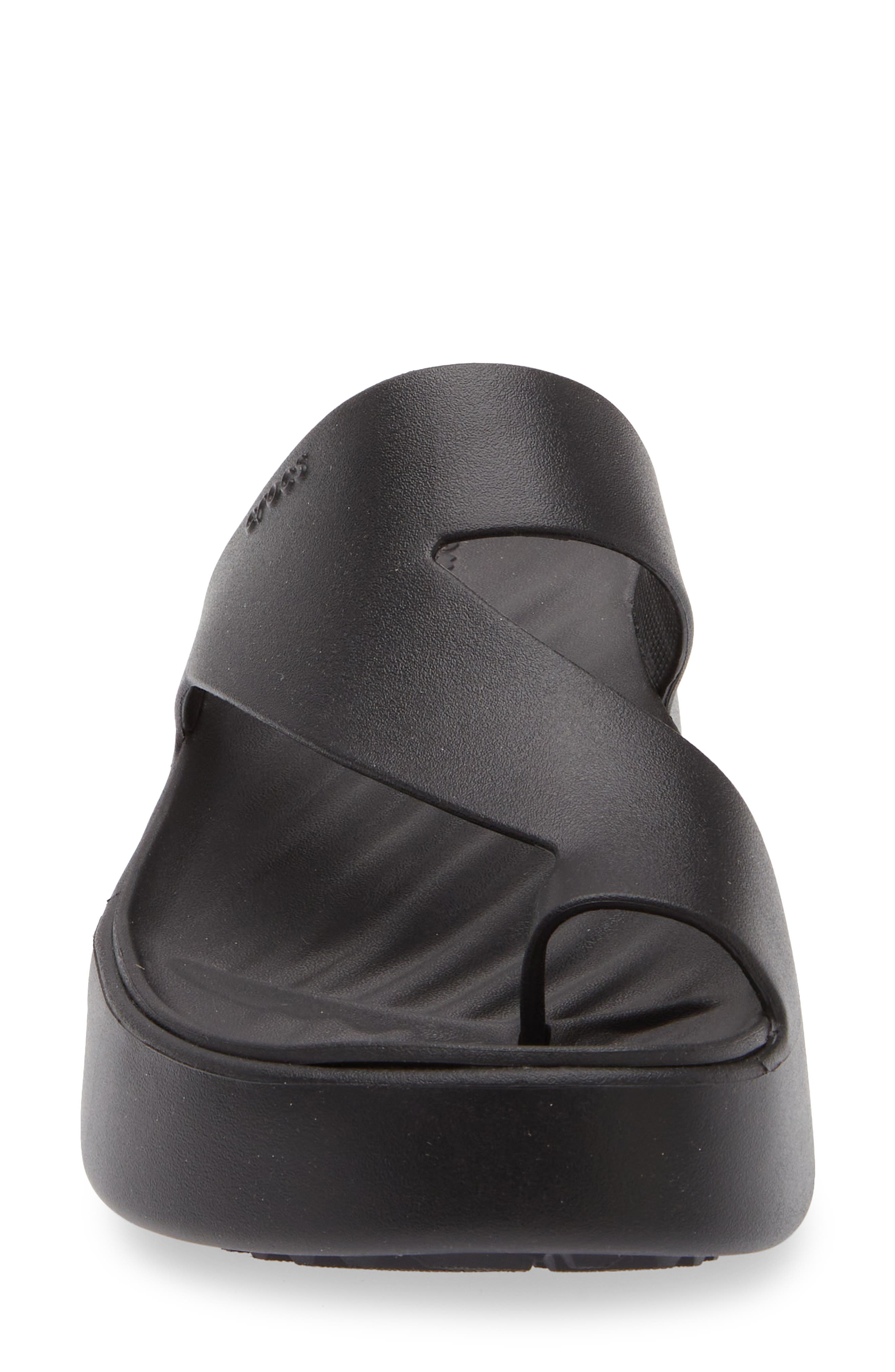 CROCS Getaway Toe Loop Waterproof Platform Sandal, Alternate, color, Black