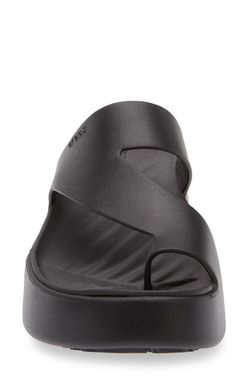 Crocs Getaway Toe Loop Platform Sandal In Black