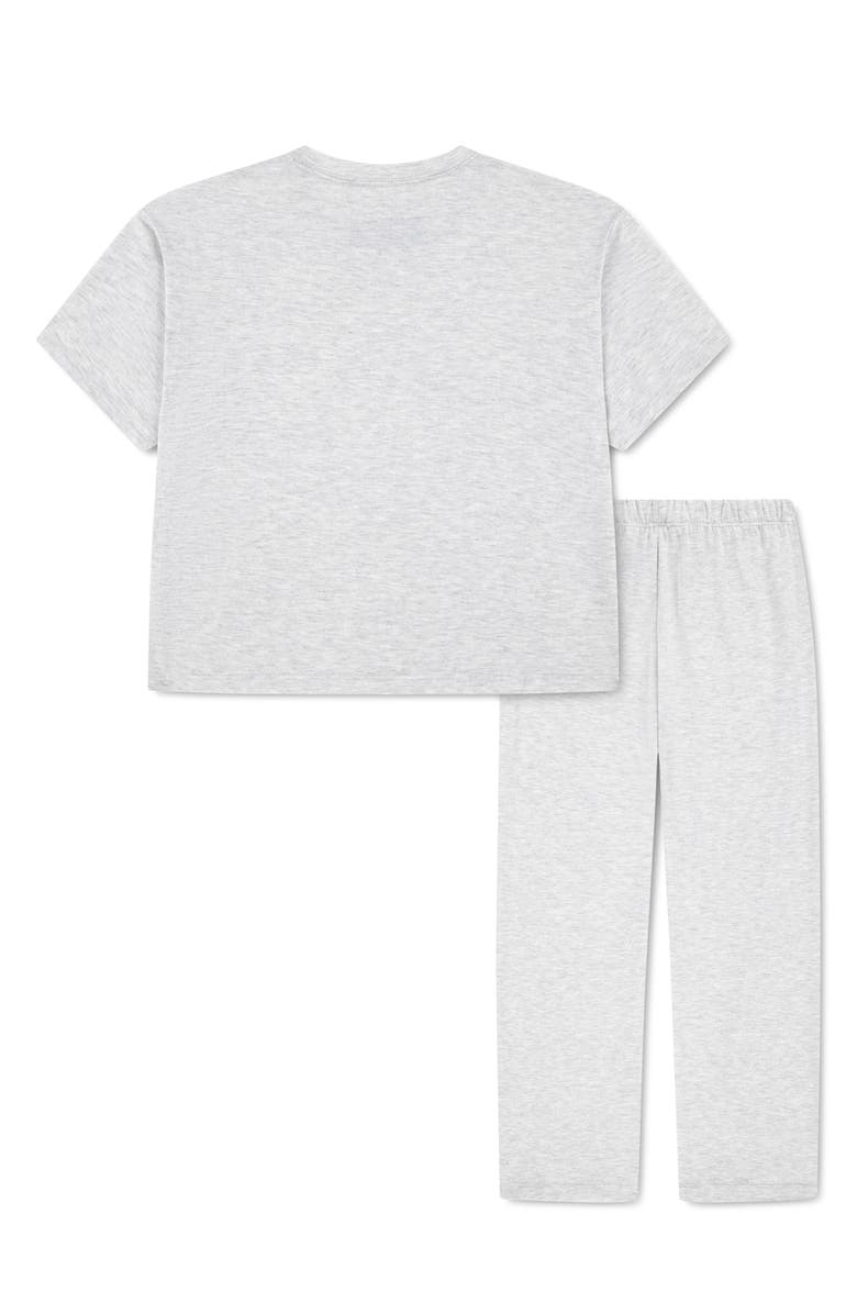 abercrombie kids Kids' Heathered Jersey Pajamas, Alternate, color, Light Grey Heather