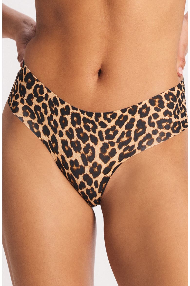Microfiber No-Show Hipster Briefs, Main, color, SUGA BEIGE ON THE PROWL PRINT