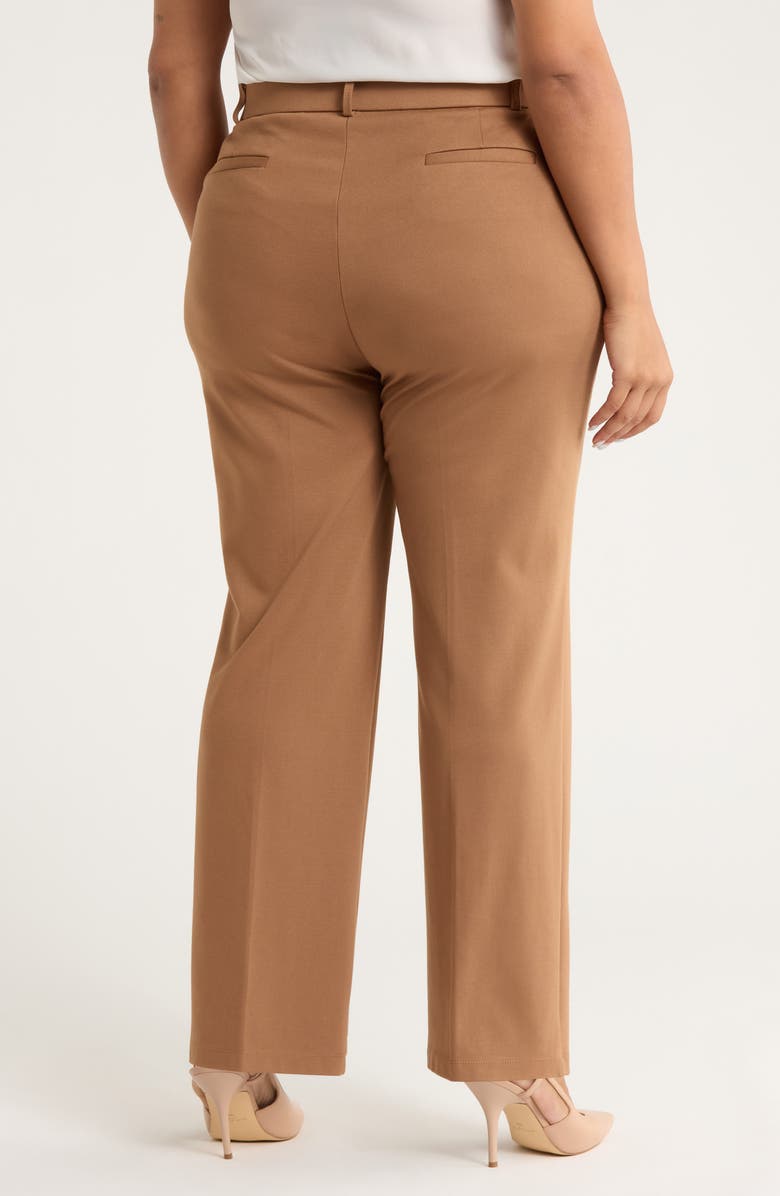 KASPER Pull-On Trouser Pants, Alternate, color, Dark Camel