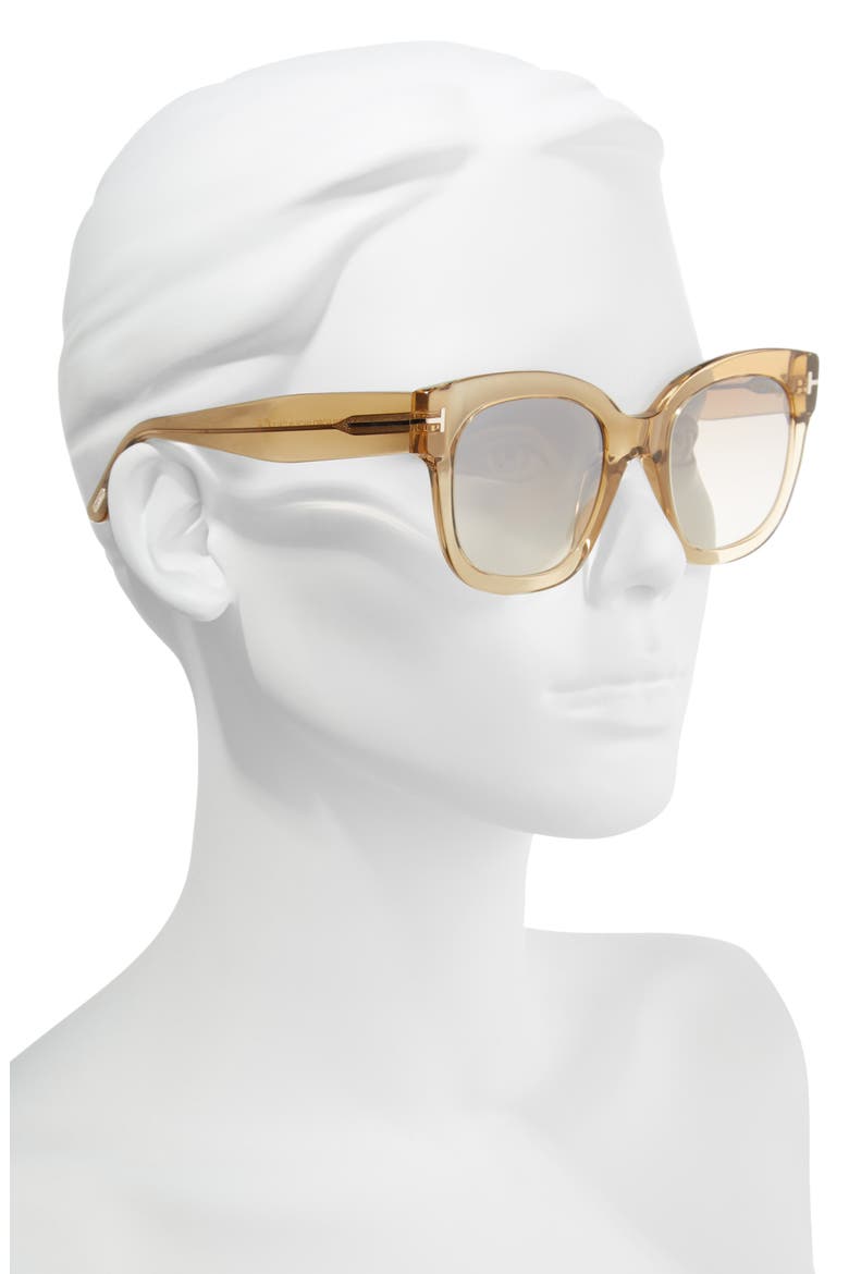 Beatrix 52mm Sunglasses, Alternate, color, SHINY LIGHT BROWN GRADIENT
