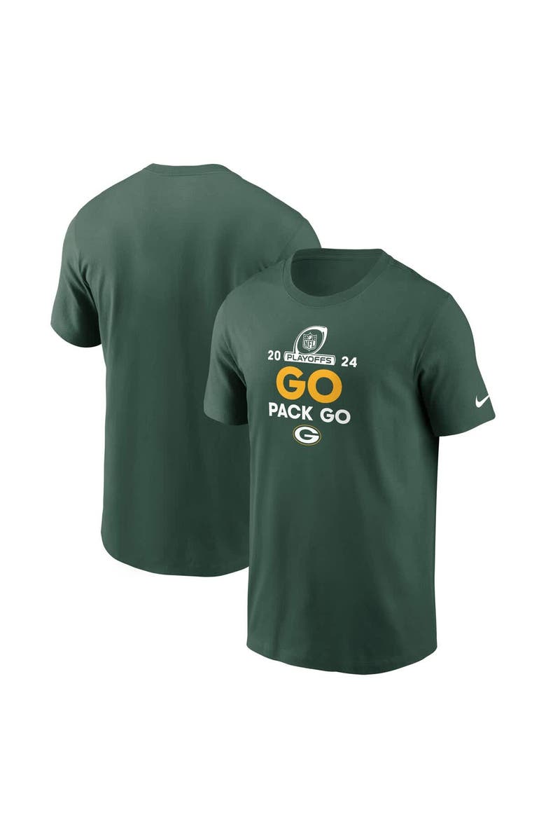 Nike Men's Nike  Green Green Bay Packers 2024 NFL Playoffs T-Shirt, Alternate, color, 