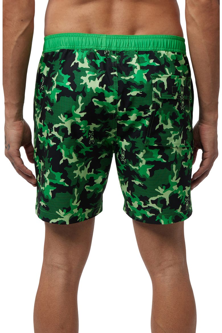 Rye Print Swim Trunks, Alternate, color, BLACK