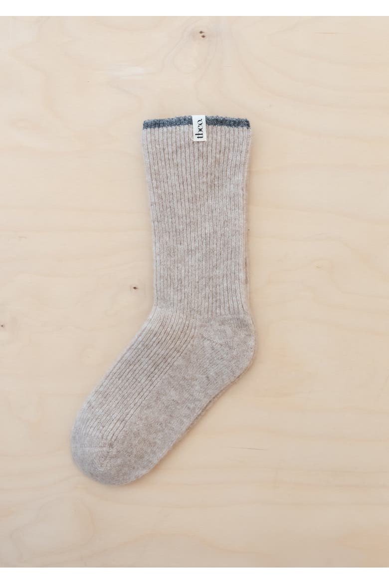 Cashmere & Merino Socks, Alternate, color, Oatmeal