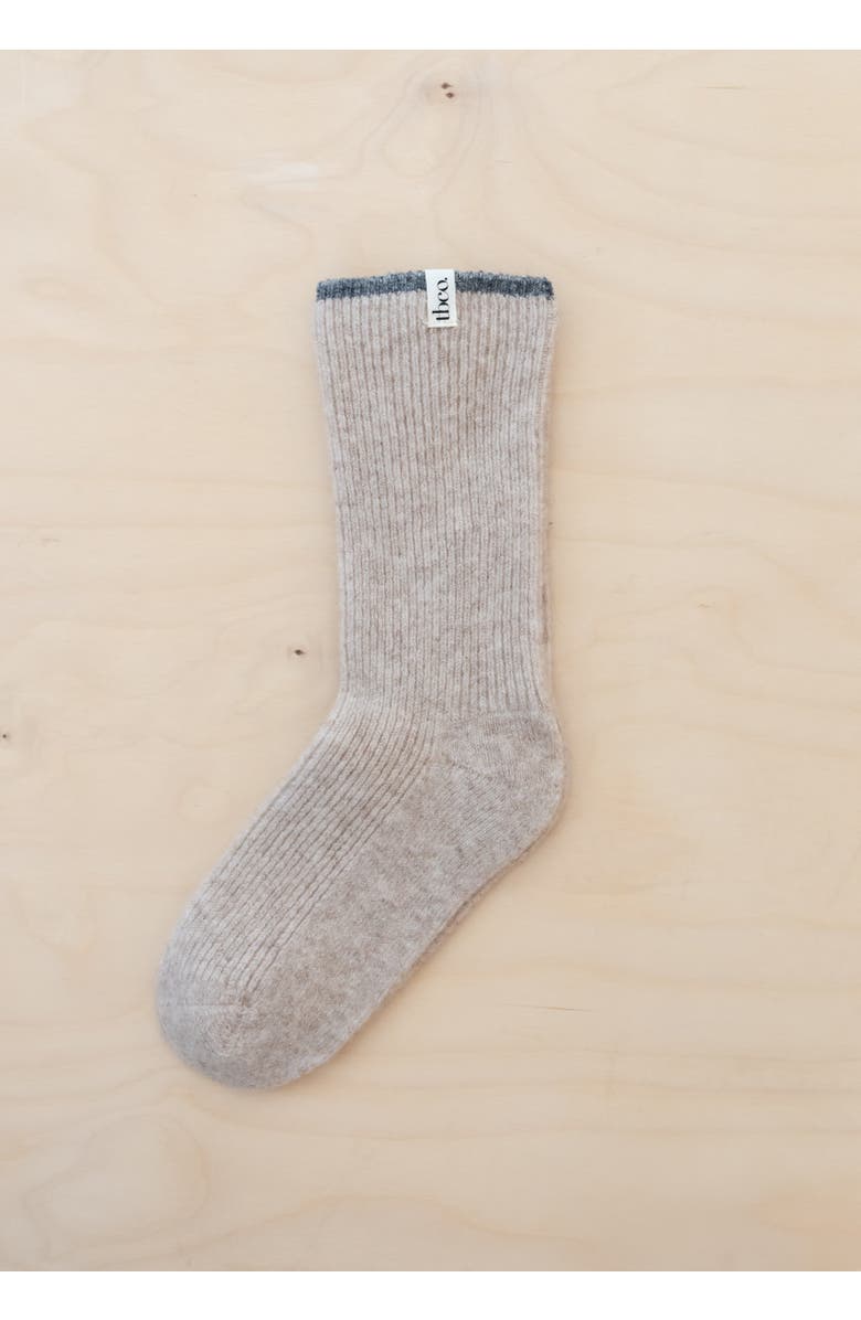 TBCo Cashmere & Merino Socks, Alternate, color, Oatmeal