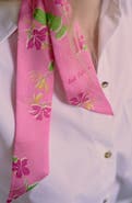 Lost Pattern Beach Blossom Skinny Silk Scarf