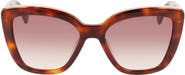 Longchamp Roseau 53mm Gradient Rectangle Sunglasses