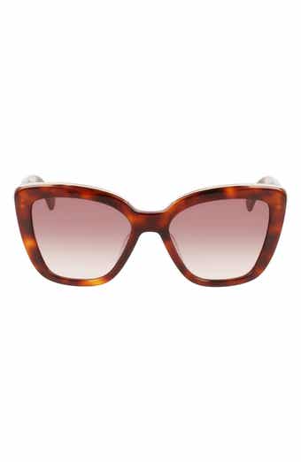 Longchamp Roseau 53mm Gradient Rectangle Sunglasses