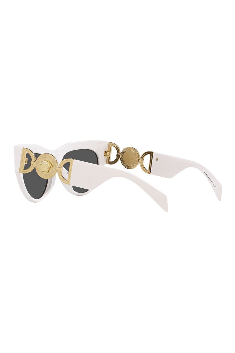 56mm Cat Eye Sunglasses, Alternate, color, WHITE