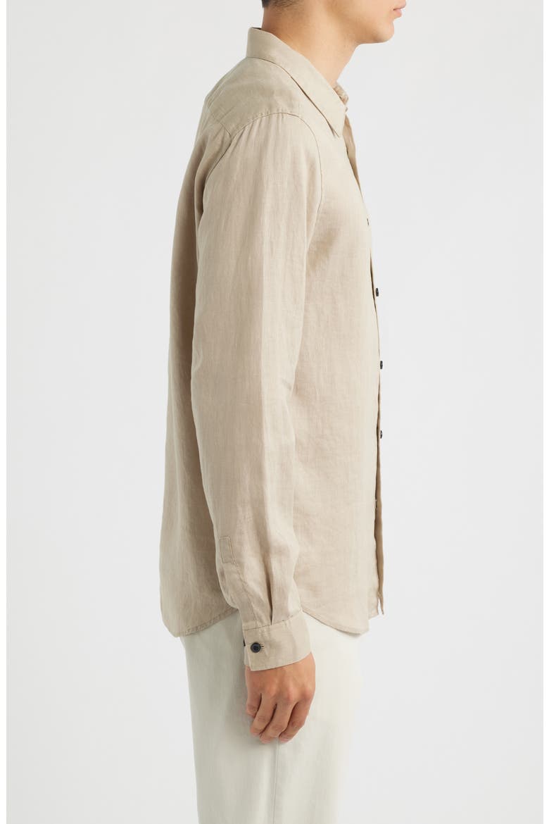 Irving Relaxed Fit Linen Button-Up Shirt, Alternate, color, HAZELWOOD