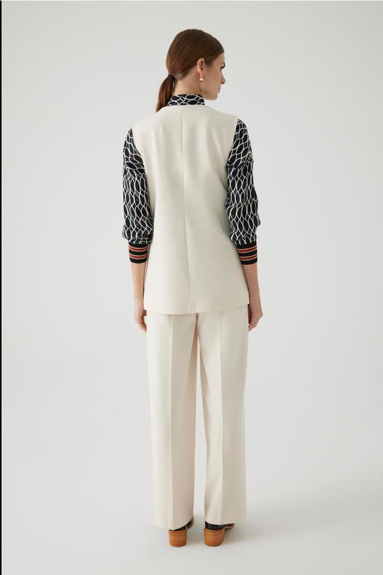 Anisa Buttoned Vest, Alternate, color, Ecru