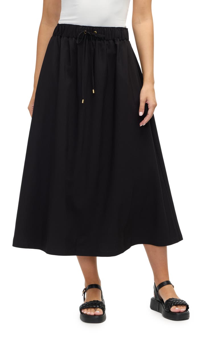 Ellen Tracy Cotton Midi Skirt, Main, color,