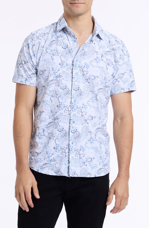 Bascobel Knit Short Sleeve Button-Up Shirt