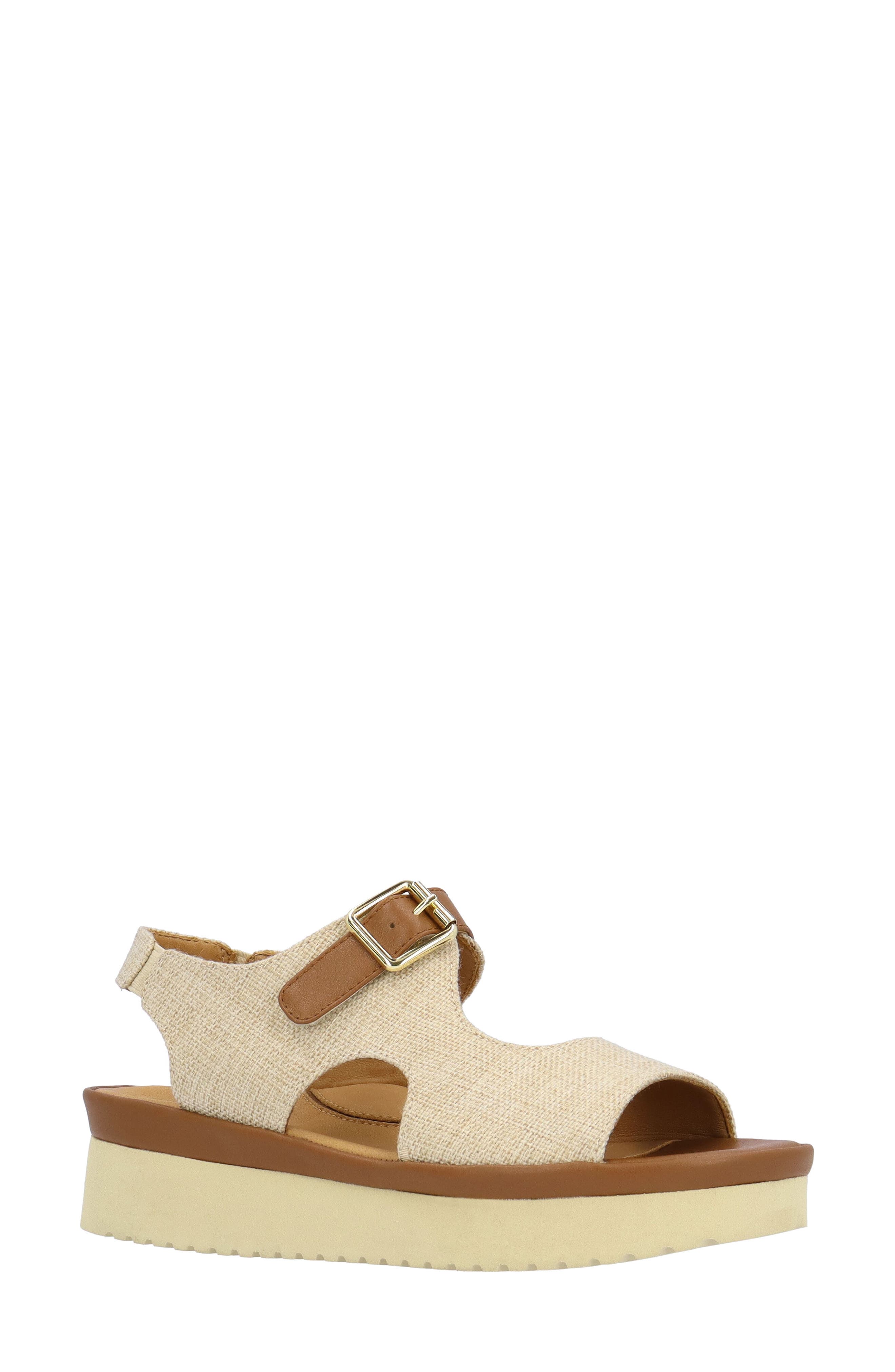 L'Amour des Pieds Azenor Ankle Strap Sandal, Main, color, Natural