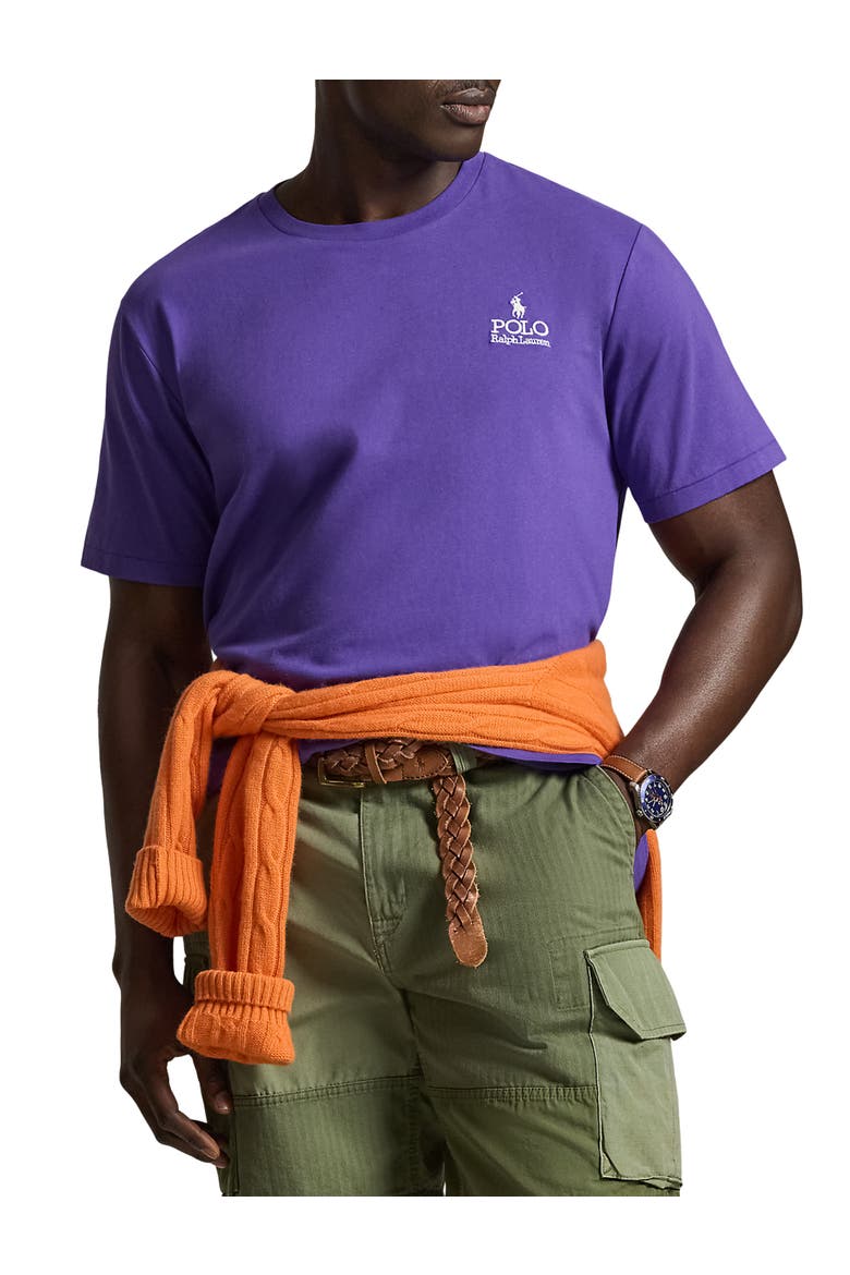 Big & Tall Script T-Shirt, Main, color, CABANA PURPLE