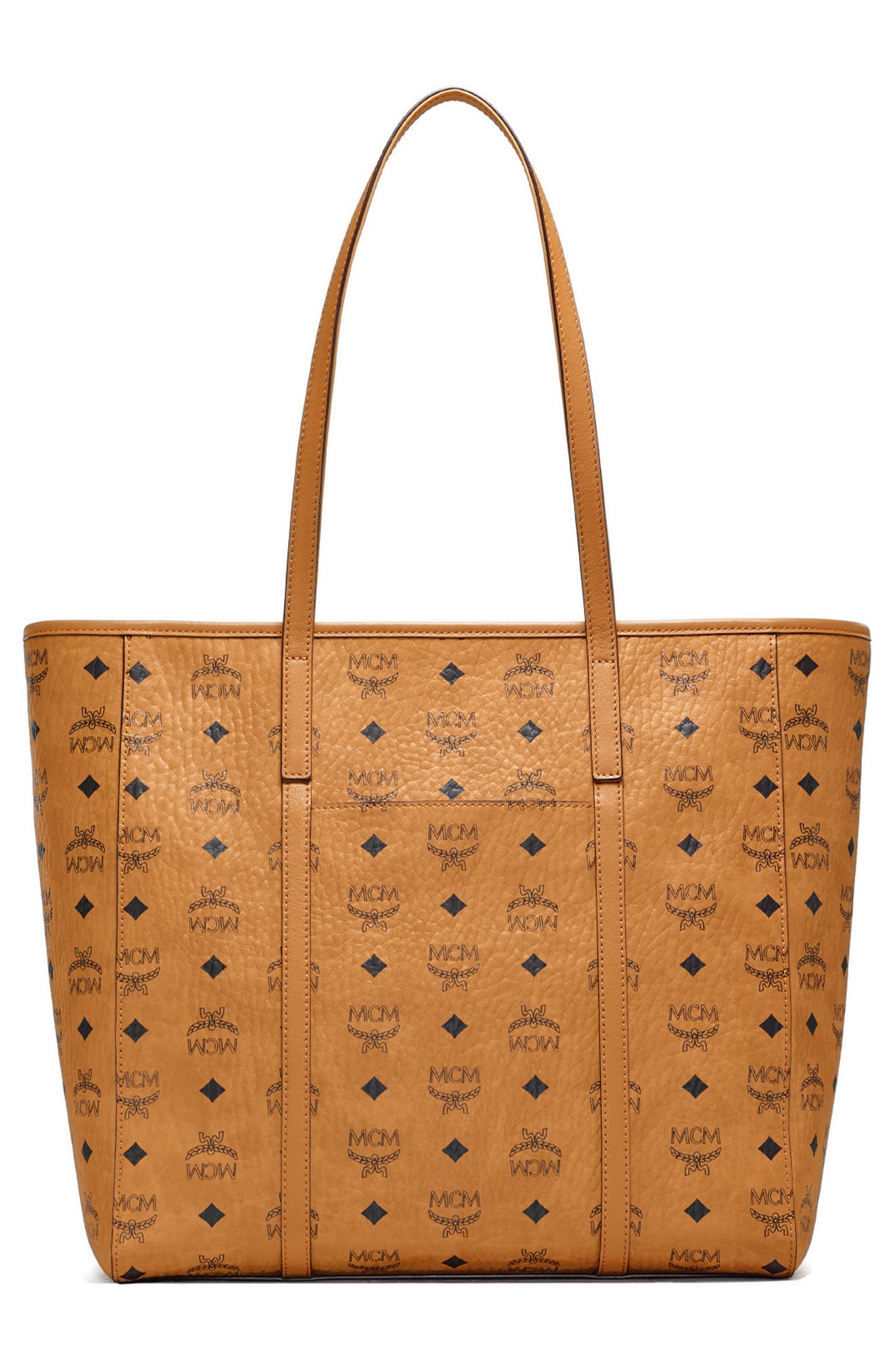 Toni Top-Zip Shopper in Visetos, Alternate, color, COGNAC