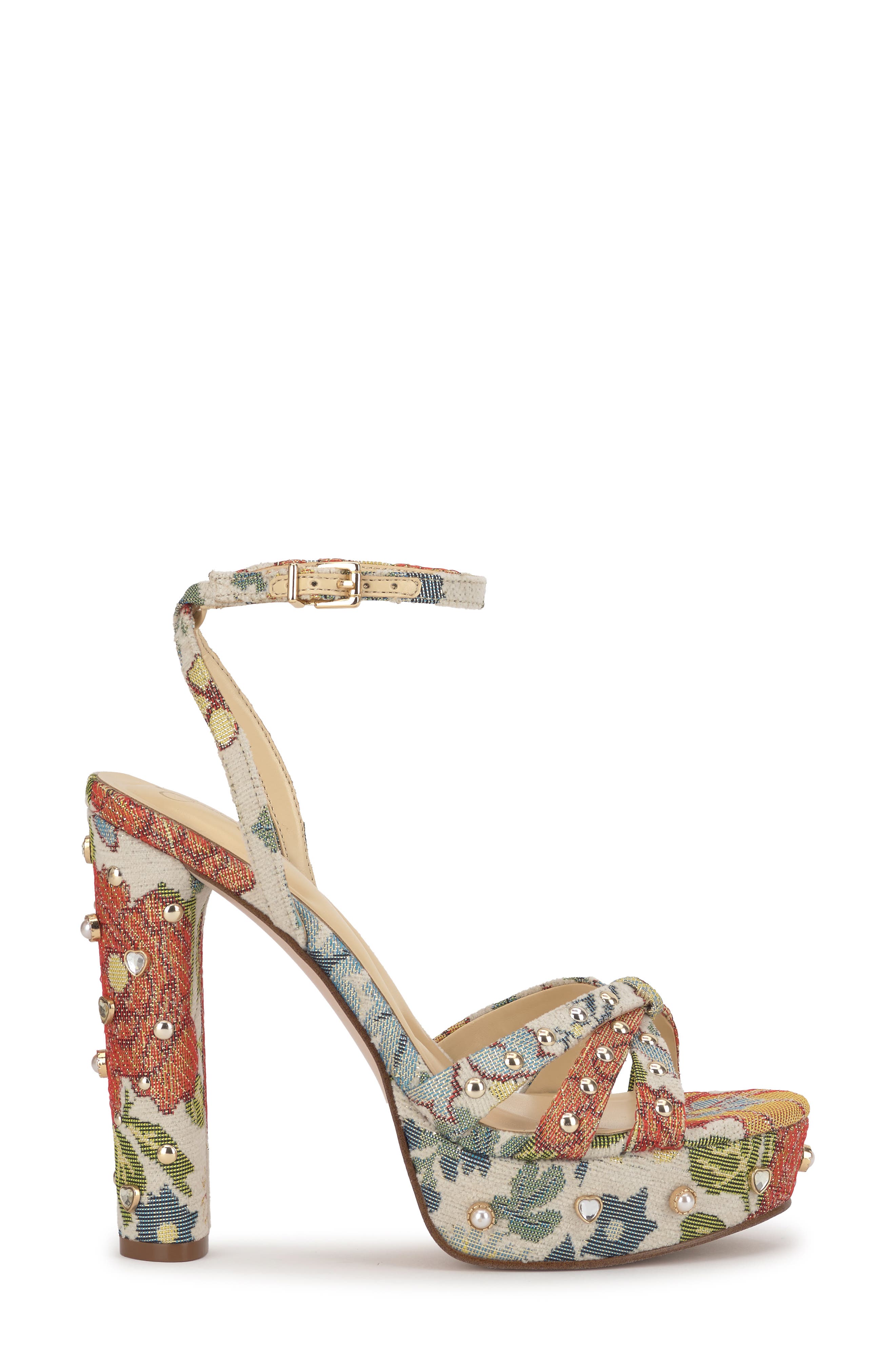 Jessica Simpson Ilaria 2 Ankle Strap Platform Sandal, Alternate, color, Cream Multi