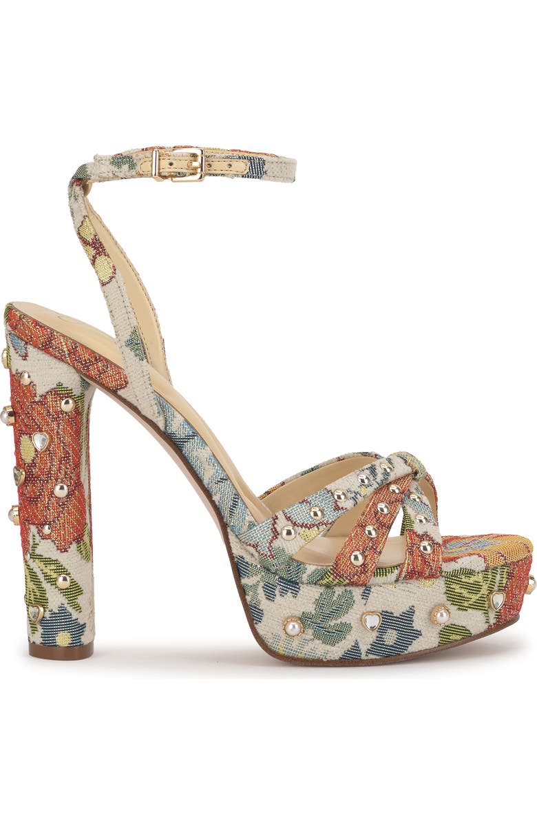 Jessica Simpson Ilaria 2 Ankle Strap Platform Sandal, Alternate, color, Cream Multi