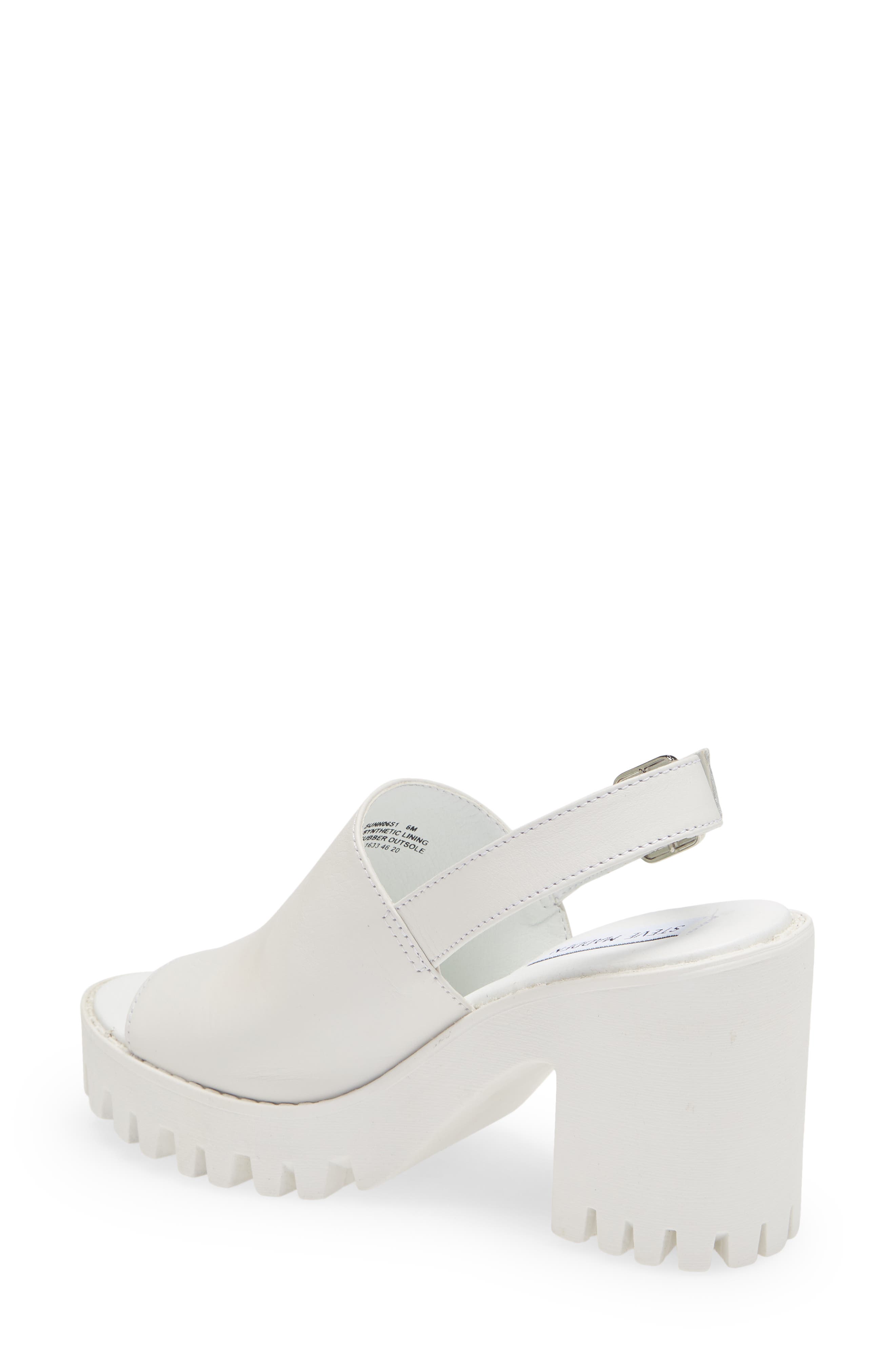 Sunnyside Block Heel Slingback Sandal, Alternate, color, WHITE LEATHER