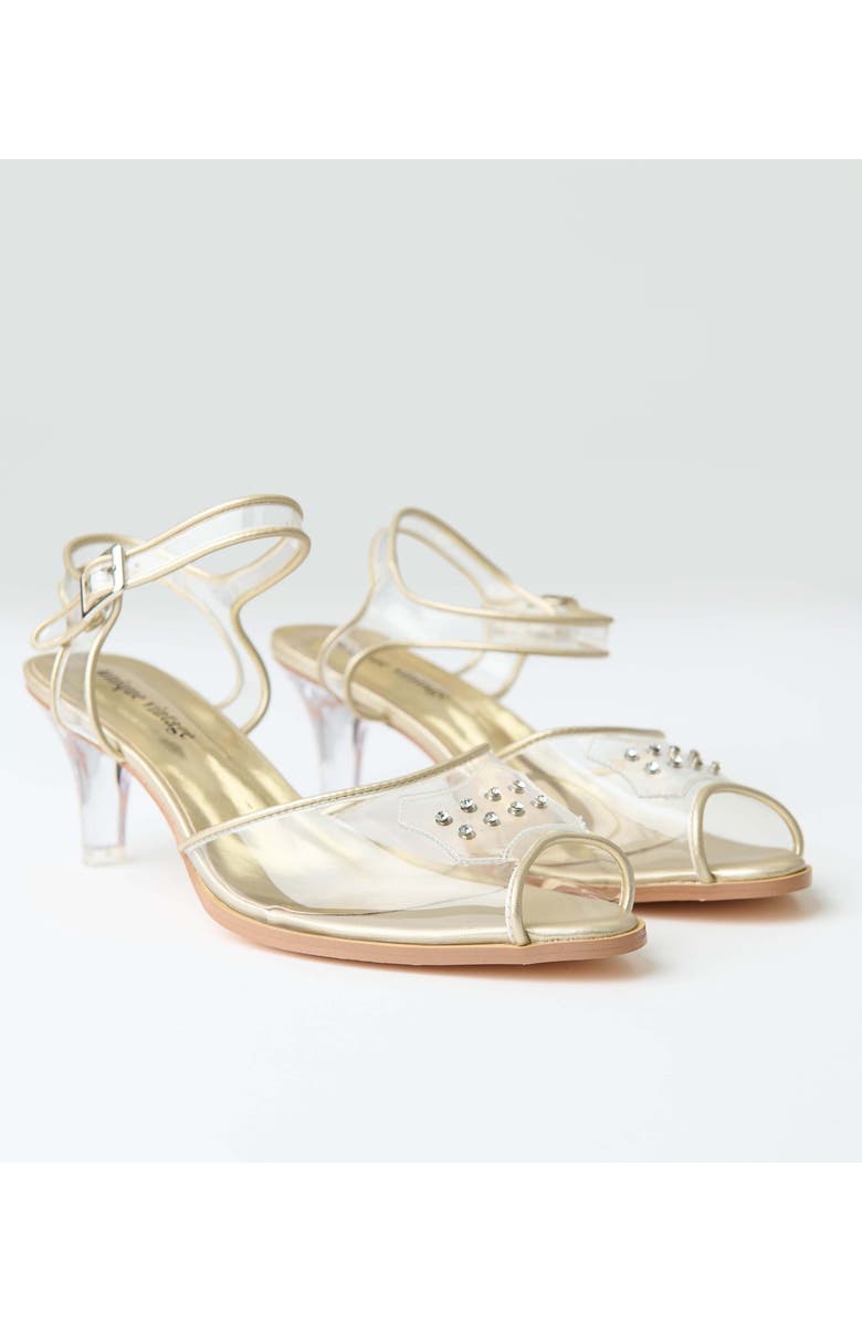 Unique Vintage 1940
s Rhinestone Kitten Heels, Main, color, Clear Rhinestone