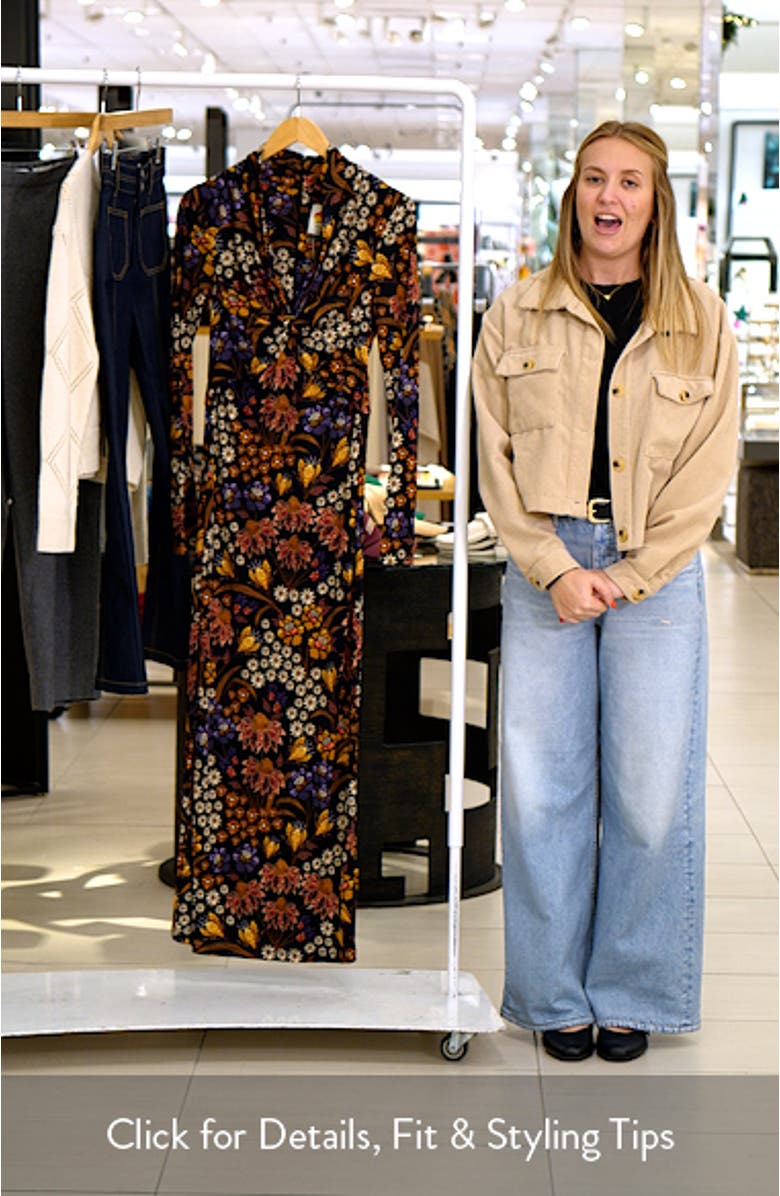 Lili Long Sleeve Floral Maxi Dress, sales video thumbnail