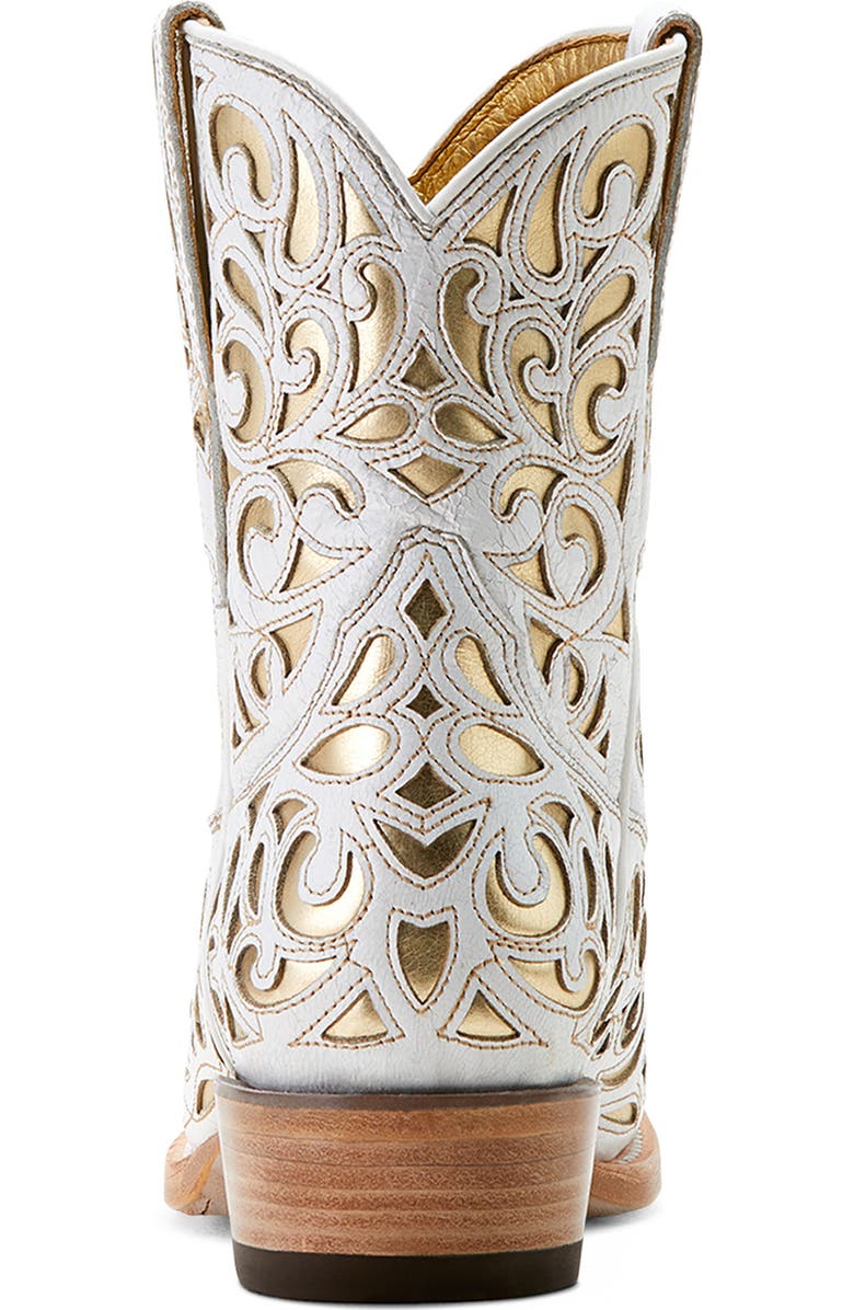 Ariat Valentina Western Boot, Alternate, color, Alabaster/Gold