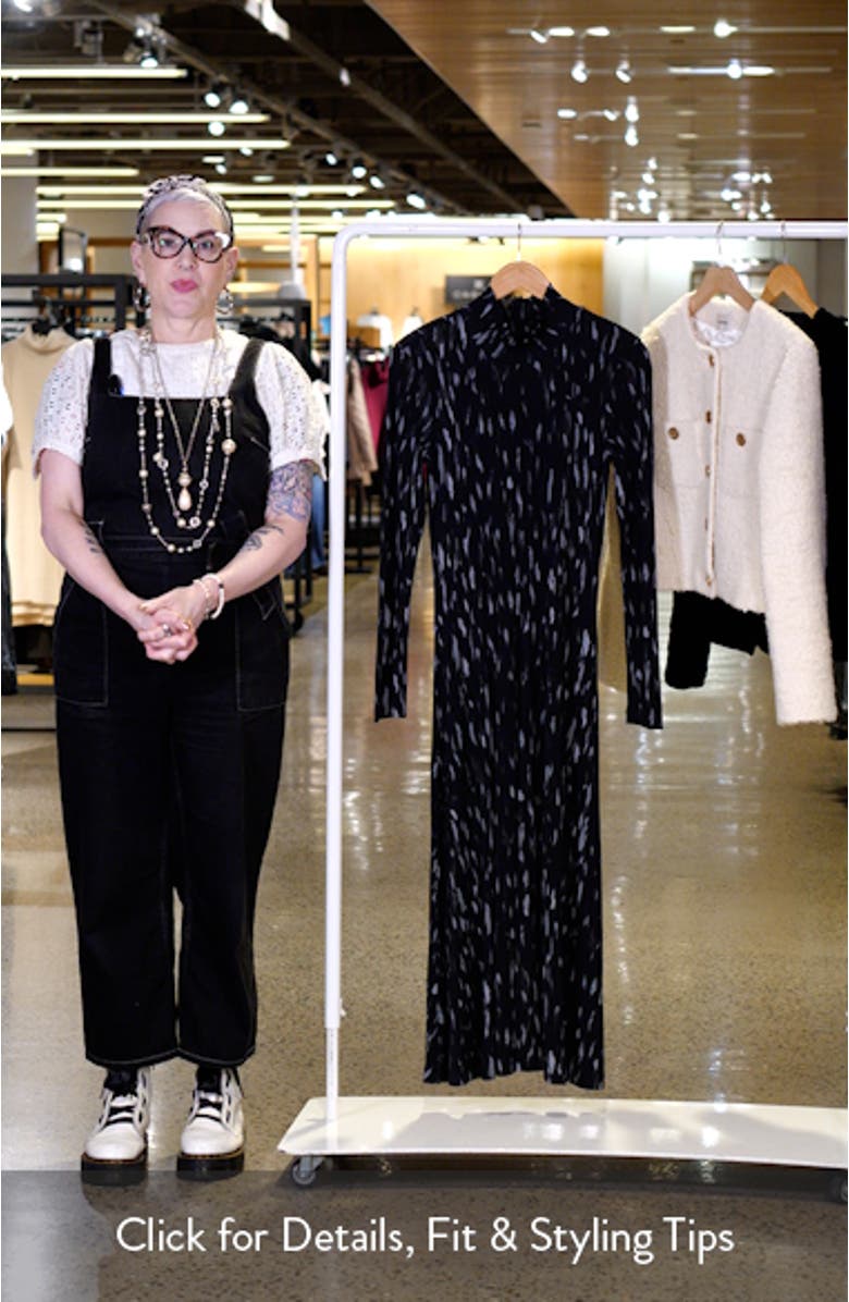 Long Sleeve Matte Jersey Dress, sales video thumbnail