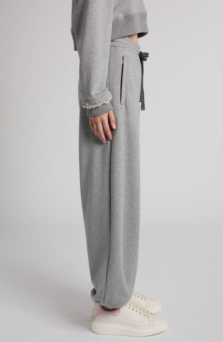 McQueen Skull Embroidered Sweatpants, Alternate, color,