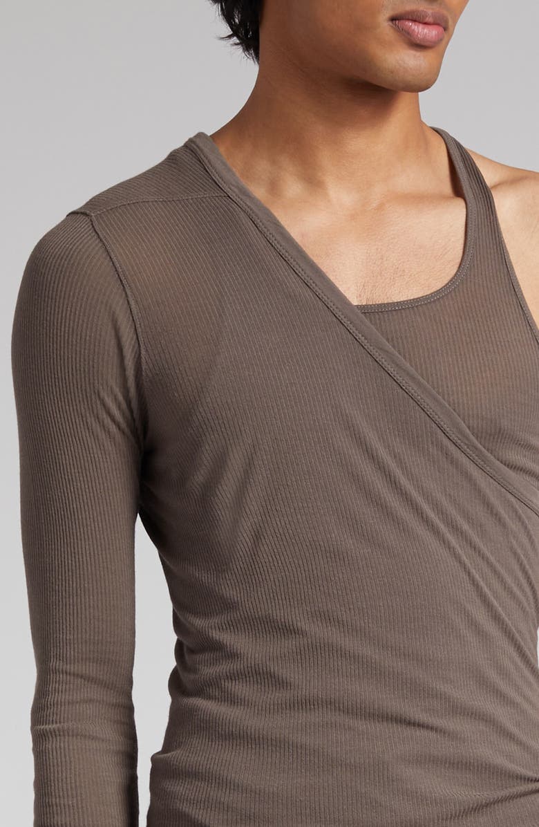 Rick Owens Ziggy Banana 2-in-1 Rib T-Shirt & Tank, Alternate, color, 