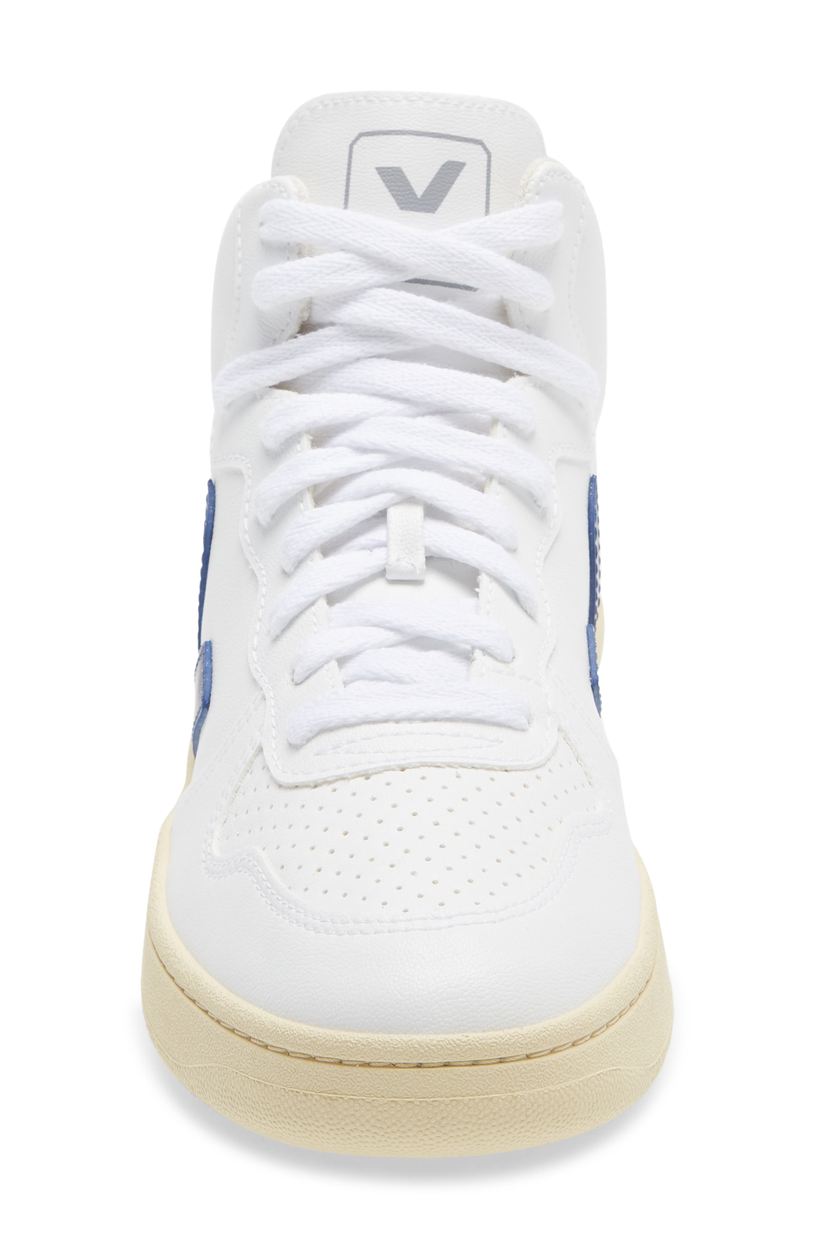 V-15 Mid Top Sneaker, Alternate, color, WHITE/ COBALT