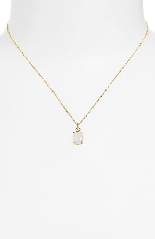 Argento Vivo Cubic Zirconia & Chalcedony Pendant Necklace