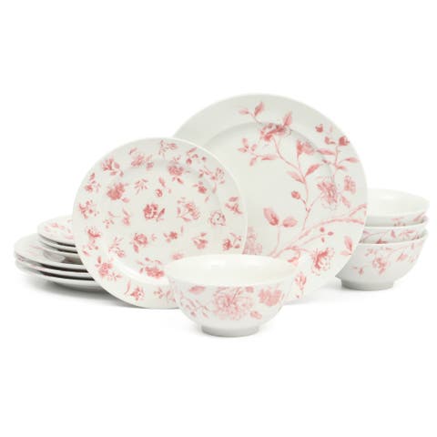 Empress Bouquet Decorated Chip-Resistant Porcelain Dinnerware Set