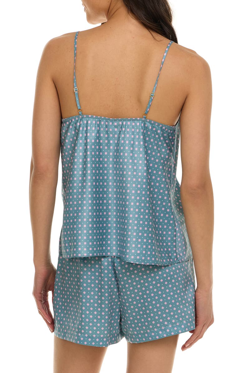 Flora Nikrooz Pippa Stripe Satin Short Pajamas, Alternate, color, Green