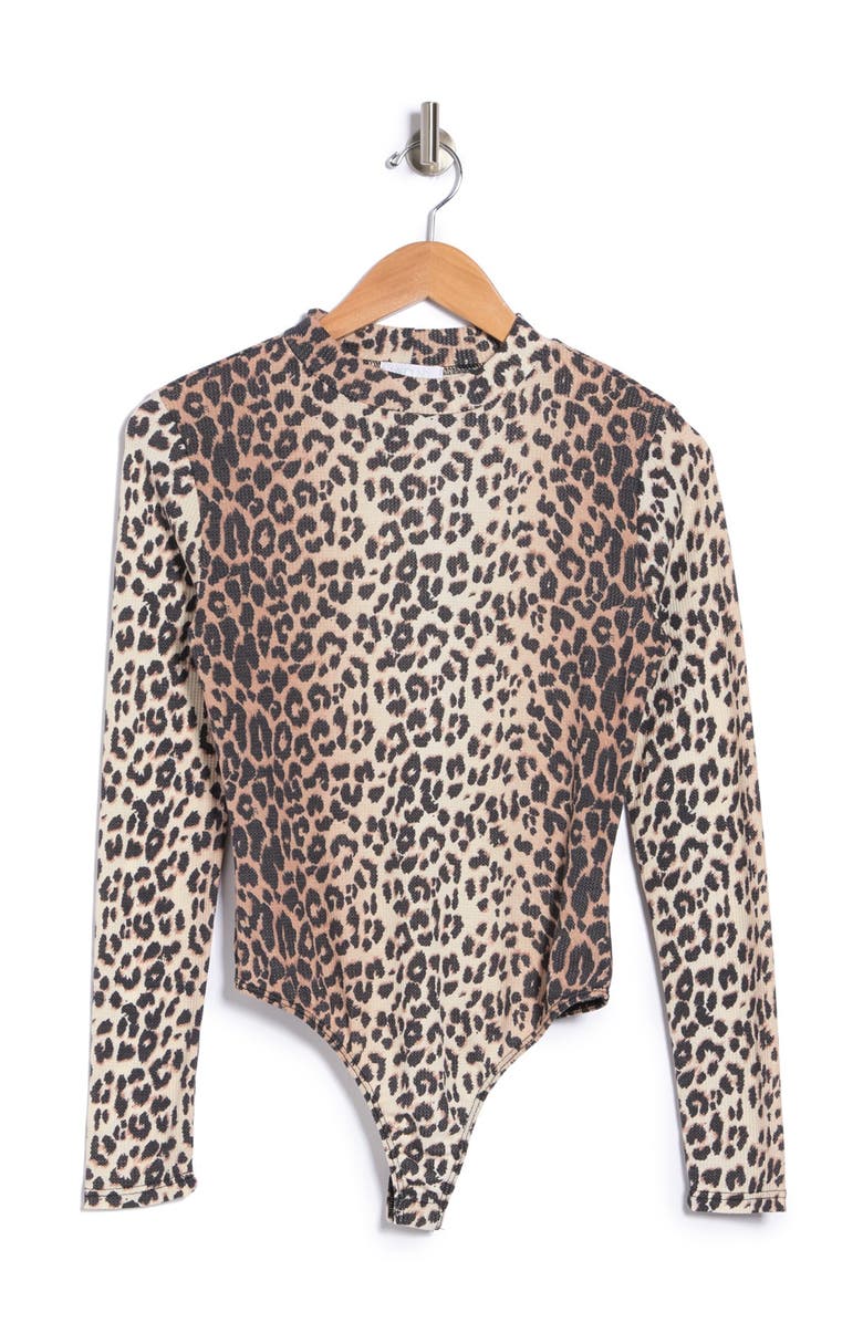 Abound Mock Neck Ribbed Bodysuit, Alternate, color,