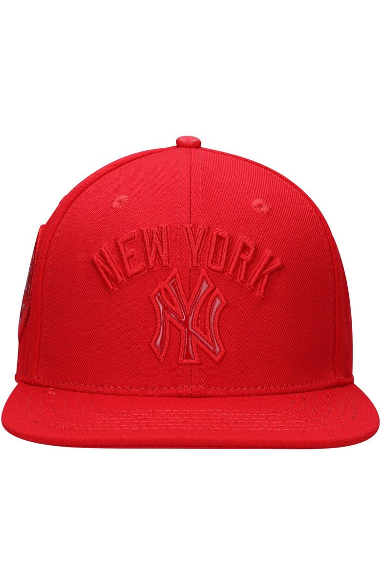 PRO STANDARD Men's Pro Standard New York Yankees Triple Red Snapback Hat, Alternate, color, 
