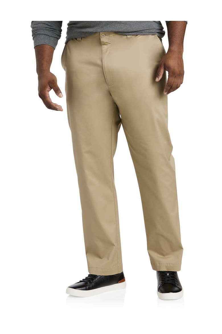 Big & Tall Straight-Fit Tech Pants, Main, color, VINTAGE KHAKI